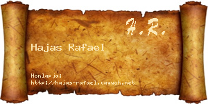 Hajas Rafael névjegykártya